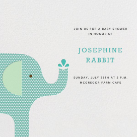 Modern Elephant - Baby Shower Invitation by Petit Collage
