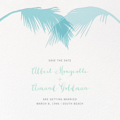 Tropical Palm Square - Save the Date by Paperless Post