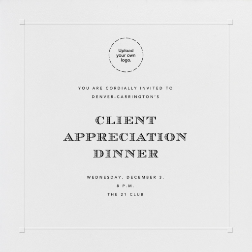 Square Embossed Corners - Business Event Invitation by Paperless Post