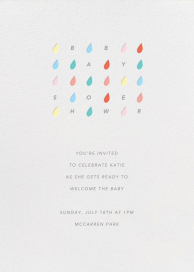 Raindrop Rainbow - Baby Shower Invitation by Paperless Post
