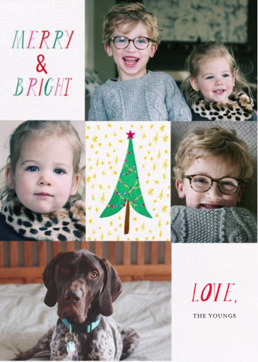 Glittery Tree in the Christmas Forest (Multi-Photo) - Christmas Card by Mr. Boddington's Studio