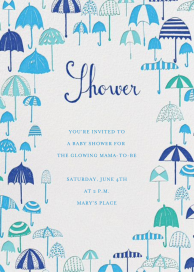 Umbrella Baby Shower - Baby Shower Invitation by Mr. Boddington's Studio