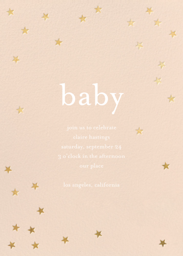 Scattered Stars - Baby Shower Invitation by Sugar Paper