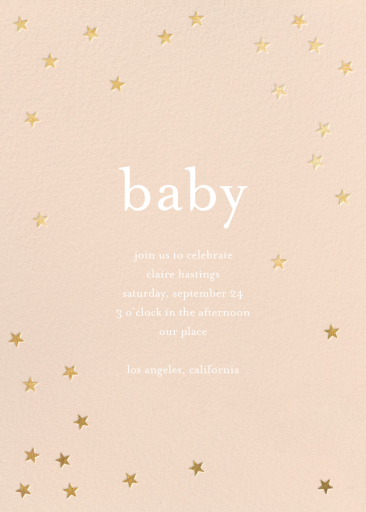 Scattered Stars - Baby Shower Invitation by sugar-paper