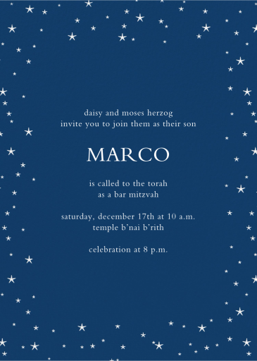 Andromeda - Bar & Bat Mitzvah Invitation by Paperless Post