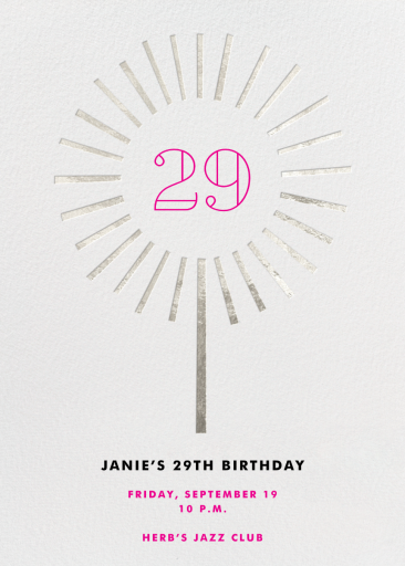 Year of the Sparkler - Birthday Invitation by Paperless Post