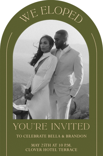 Under the Arch - Elopement Party Invitation by Paperless Post