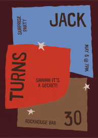 Tricolor Collage - Birthday Invitation by Few & Fahr Studio