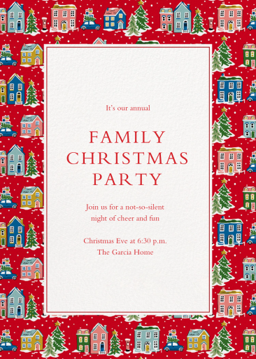 Holiday Homes - Christmas Party Invitation by Liberty