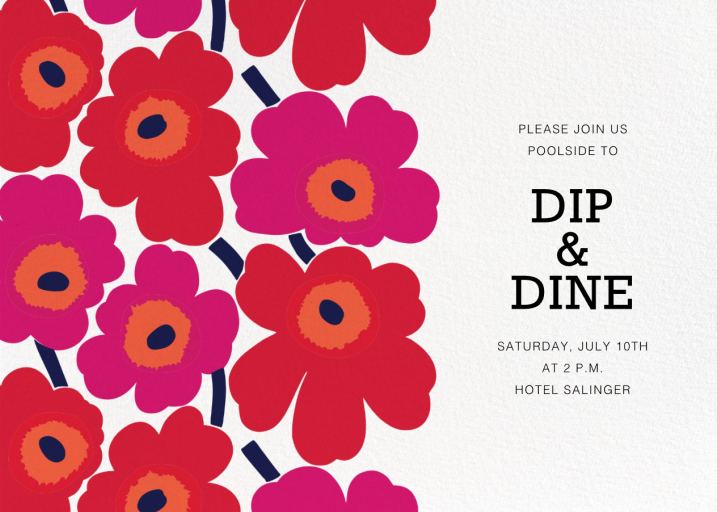 Unikko (Horizontal) - Invitation by Marimekko