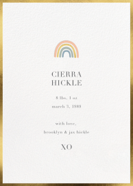 Mini Rainbow - Baby Announcement by Sugar Paper