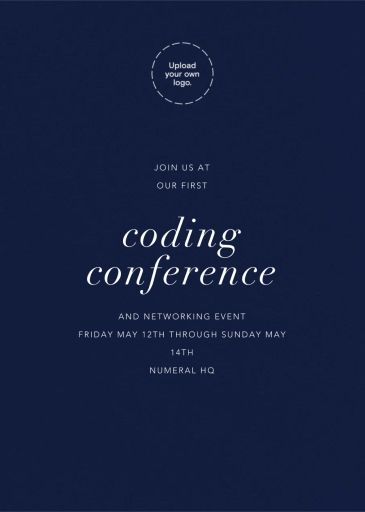 Navy - Business Event Invitation by Paperless Post