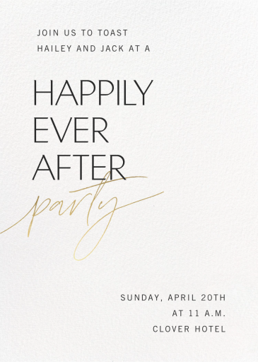 Golden Ever After - Wedding Brunch Invitation by Paperless Post