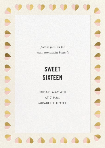 Better Halves Border - Sweet 16 Invitation by kate spade new york