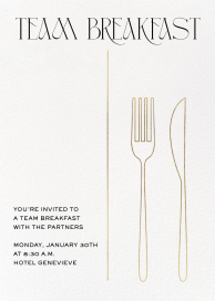 Cutlery - Breakfast/Lunch Invitation by Paperless Post