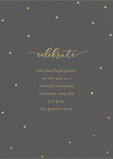 Celebration Dots - Cocktail Party Invitation by Sugar Paper