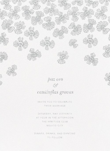 Petals on Lace - Wedding Invitation by Oscar de la Renta