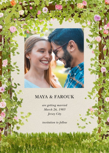 Climbing Roses - Save the Date by Felix Doolittle