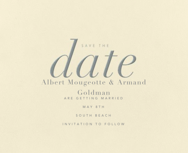 Pierre - fine printing - Save the Date by Paperless Post