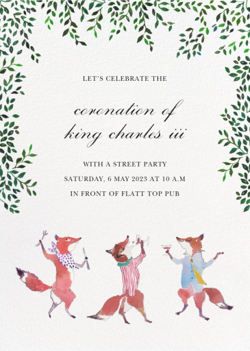 Friendly Foxes - Invitation by Happy Menocal