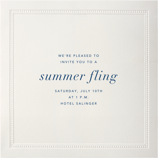 Corinthian Embossed Border by Paperless Post