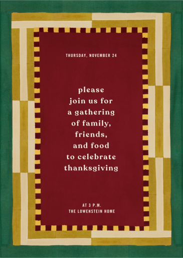 Milla - Thanksgiving Invitation by Lisa Corti
