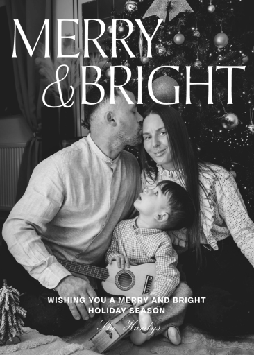Photo Merry & Bright Holiday Card