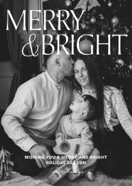 Photo Holiday Tree Merry Bright Card