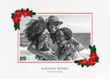 Poinsettia Flourish - Christmas Card by Paperless Post