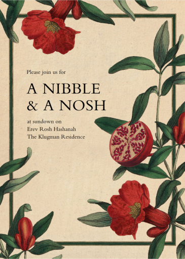 Balaustine - Rosh Hashanah Card by John Derian