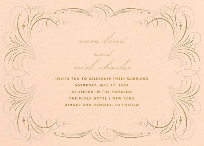 Gold Flourish - Wedding Invitation by The Indigo Bunting