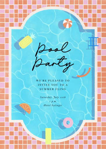 Splashy Oasis - Pool Party Invitation by Paperless Post