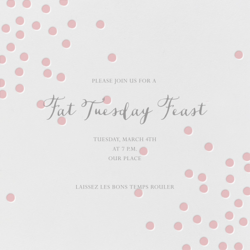 Pink Dots - Mardi Gras Invitation by Linda and Harriett