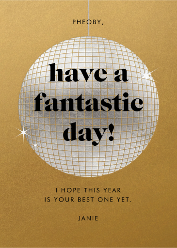 Sparkly Disco Ball - Birthday Card by Paperless Post