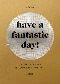 Sparkly Disco Ball - Birthday Card by Paperless Post