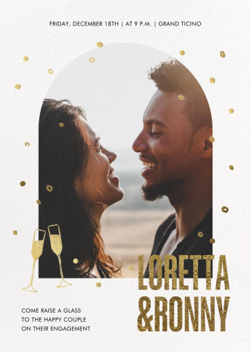 Bubbly Photo - Engagement Party Invitation by Paperless Post