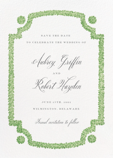 Garden Hedges (Shanna Masters) - Invitation by Dogwood Hill