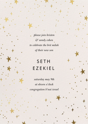 Stars Baby Shower - Bris/Baby Naming Invitation by Rifle Paper Co.