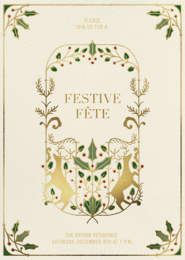 Deerly - Holiday Party Invitation by Paperless Post