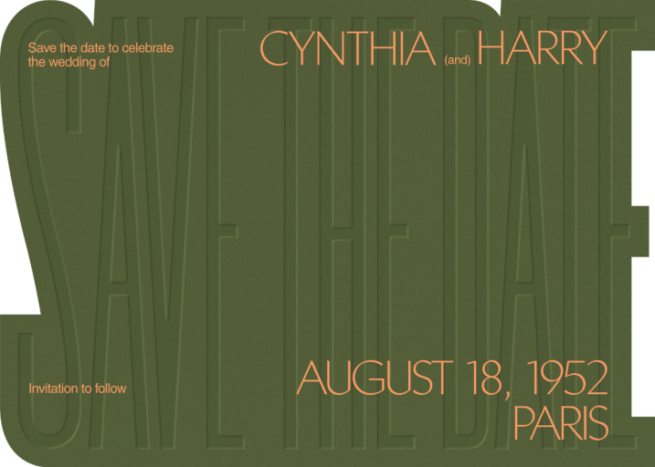 Save the Date Cutout - Save the Date by Both