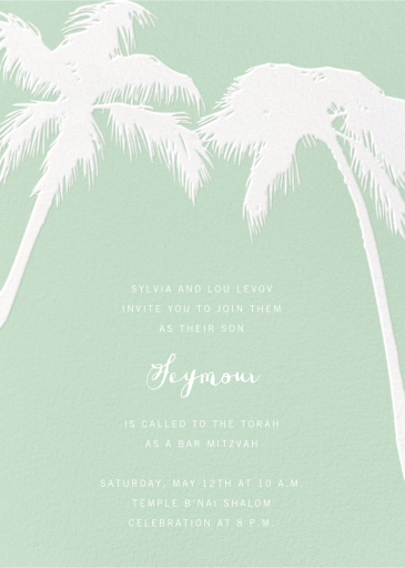 Tropical Palm - Religious Invitation by Paperless Post