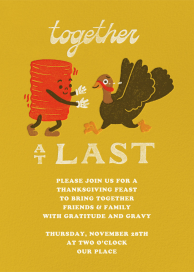 Iconic Duo - Thanksgiving Invitation by Paperless Post