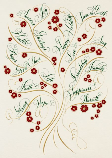 Tree of Life - Holiday Card by Bernard Maisner