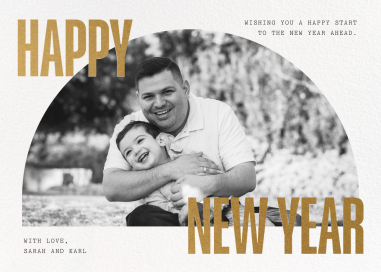 Half Moon - New Year's Card by Paperless Post