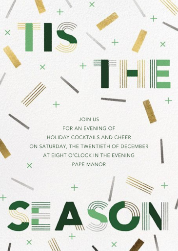 Confetti Flurry - Holiday Party Invitation by Paperless Post