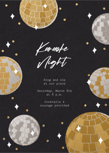 Disco Party - Karaoke and Music Invitation by Paperless Post