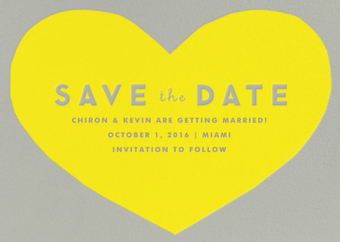Heart Save The Date Indigo by The Indigo Bunting