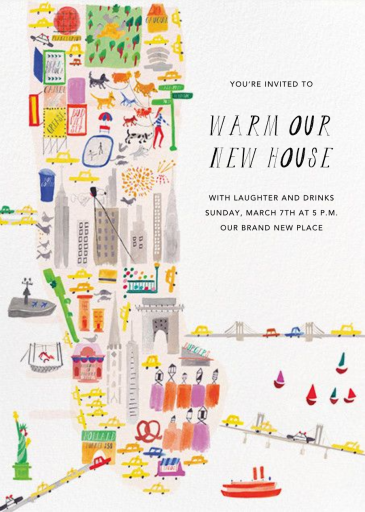 Mr. Big Apple - Housewarming Invitation by Mr. Boddington's Studio