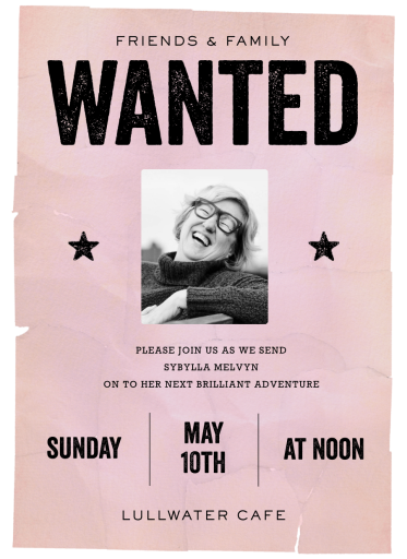 Most Wanted - Retirement and Farewell Party Invitation by Paperless Post