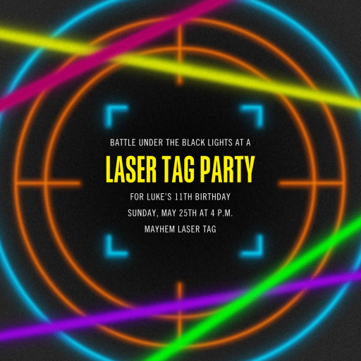 Laser Tag Beams by Paperless Post